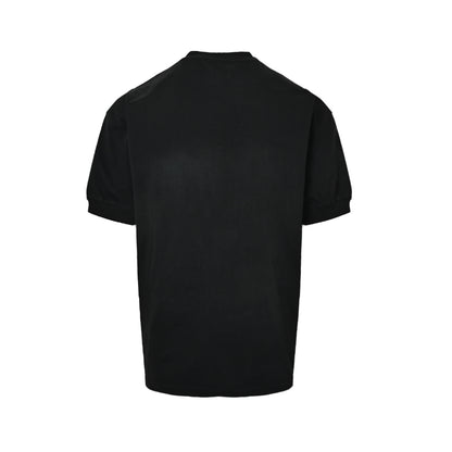 We11 Done cracked letter print washed distressed short sleeves
