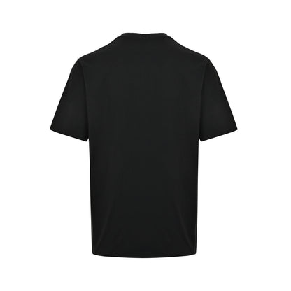 Prada 26ss inverted triangle letter embroidered short sleeves