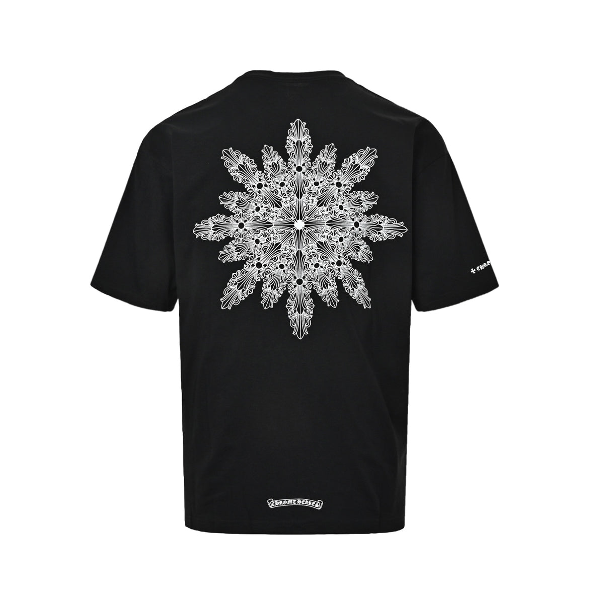 Chrome Hearts/Chrome Heart 26ss Chrome Hearts Back Snowflake Cross Short Sleeve