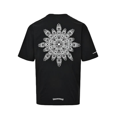 Chrome Hearts/Chrome Heart 26ss Chrome Hearts Back Snowflake Cross Short Sleeve