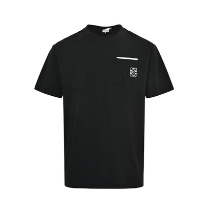 Loewe/Loewei double-layer pocket embroidered short sleeves