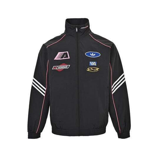 Adidas originals MOTO three-bar embroidered jacket
