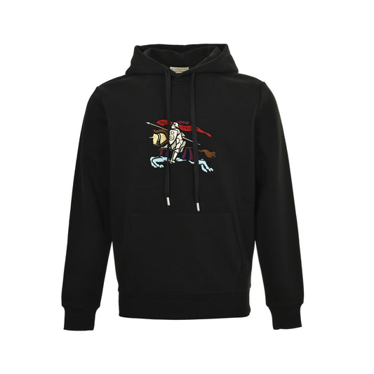 Burberry 25Fw colorful knight war horse print hooded sweatshirt