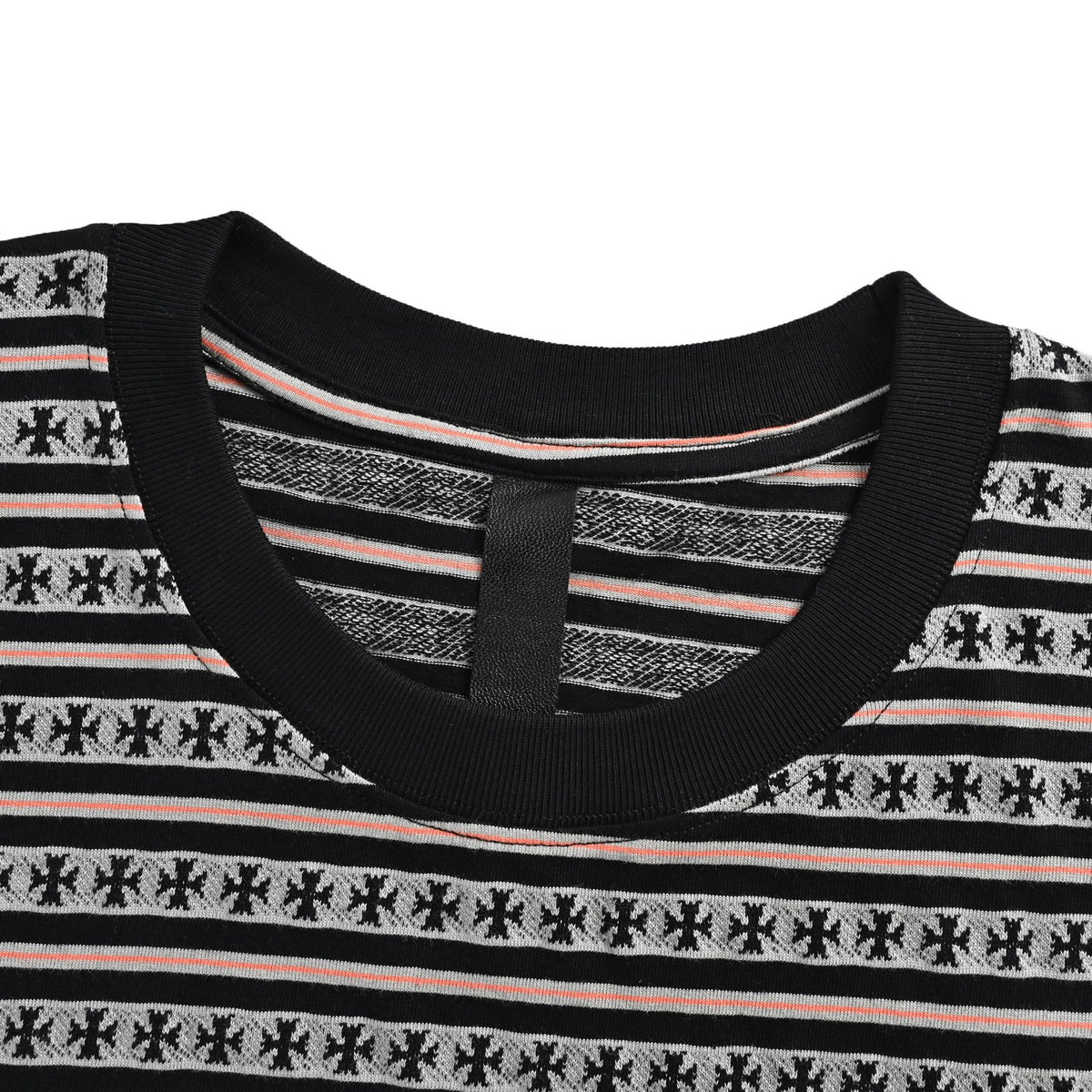 Chrome Hearts Cross Striped Short Sleeves