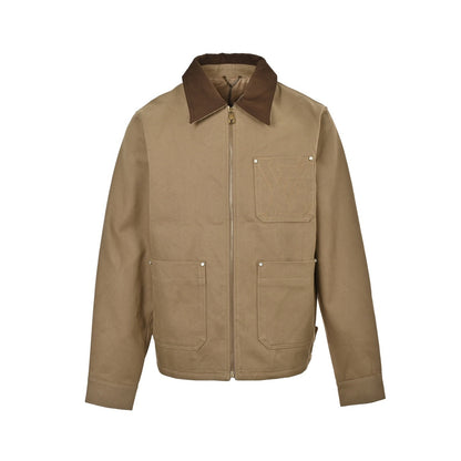 Louis Vuitton Khaki Pocket Cotton Canvas Work Belt Jacket