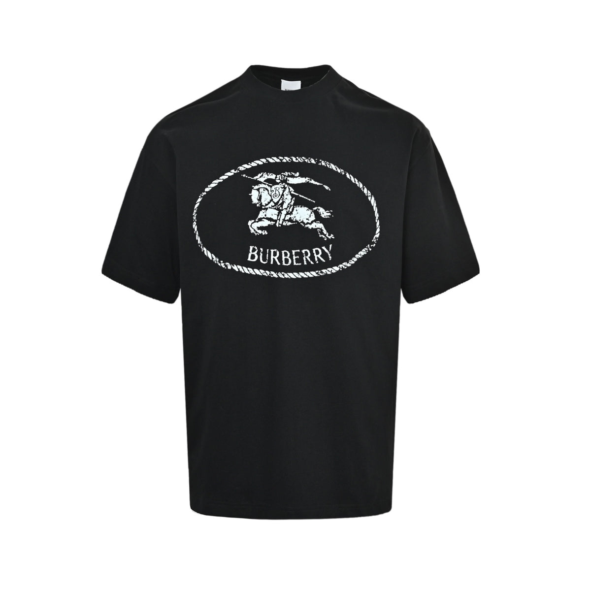 Burberry War Horse Knight Distressed Printed Short Sleeves