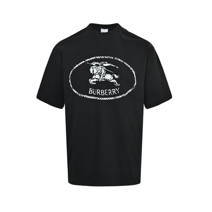 Burberry War Horse Knight Distressed Printed Short Sleeves
