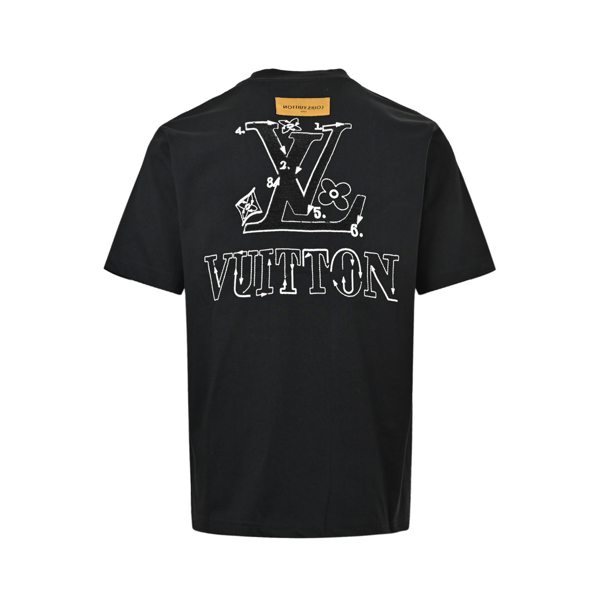 Louis Vuitton 26ss colorful sequined logo embroidered short sleeves