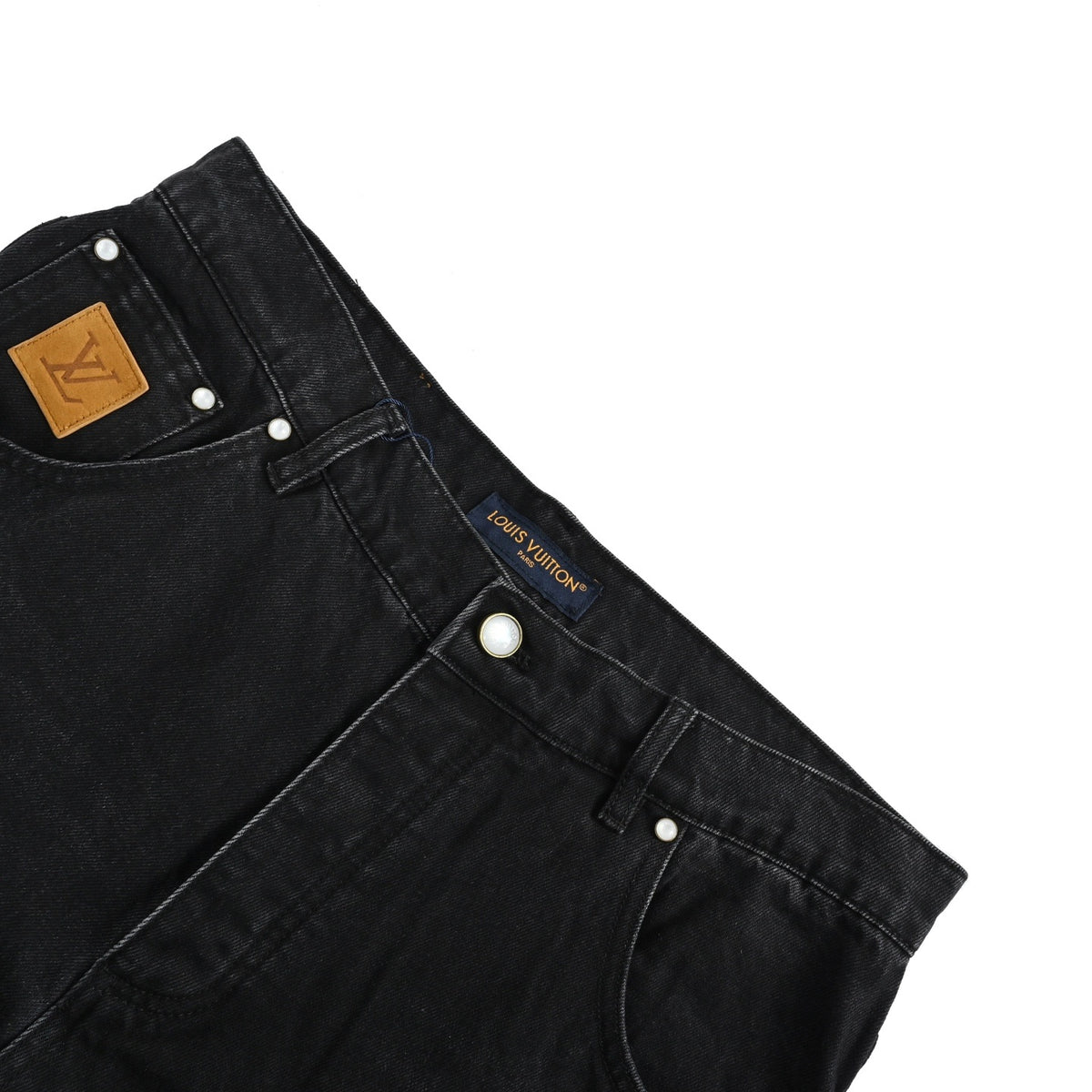Louis Vuitton 25Fw embroidered logo jeans
