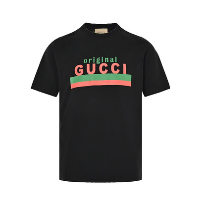 Gucci classic red and green letter printed short sleeves