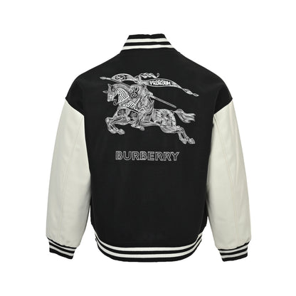 Burberry sketch embroidered war horse LOGO baseball jacket jacket