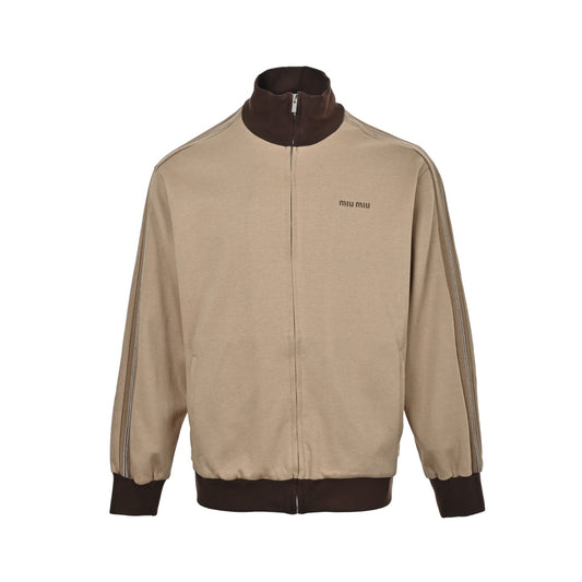 Miu Miu jersey zipper sports jacket