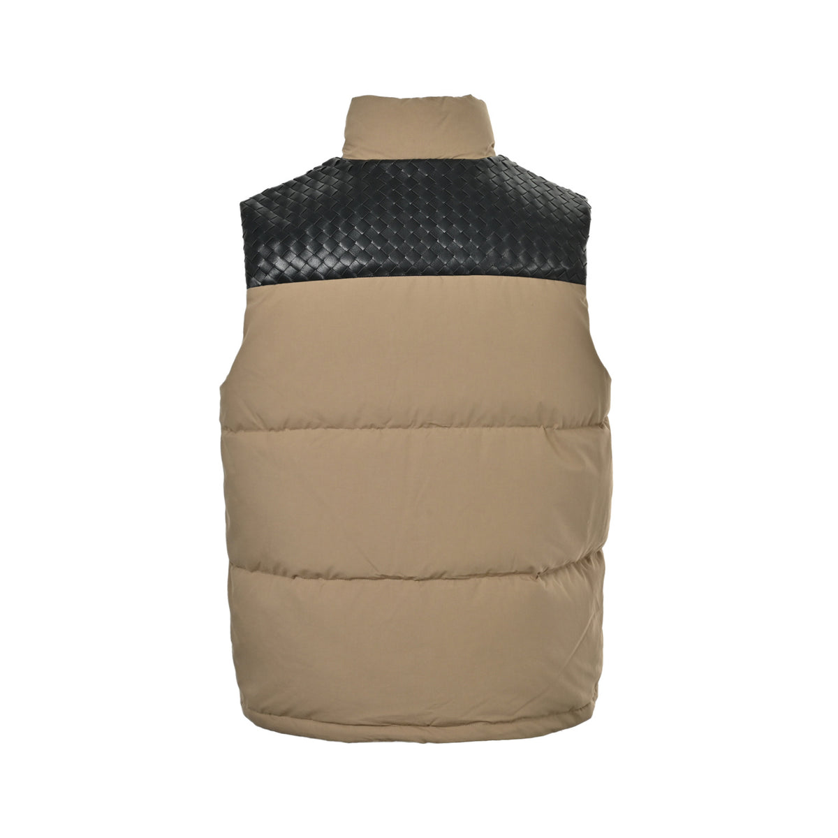 BOTTEGA VENETA BV sheepskin woven shoulder splicing down vest