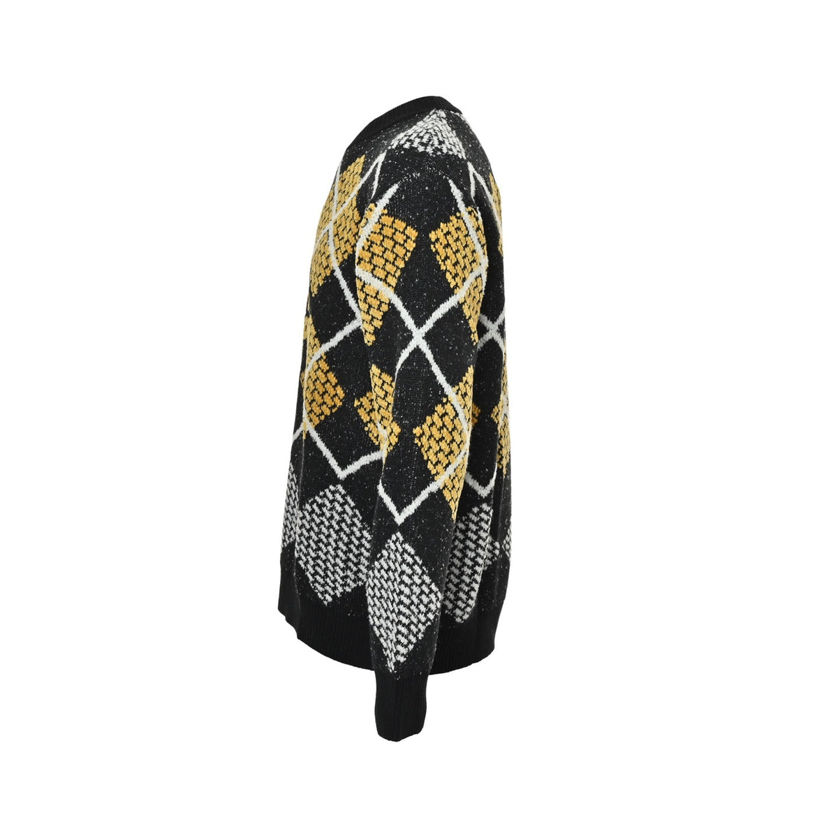 Louis Vuitton 24Fw checkerboard geometric texture line knitted sweater