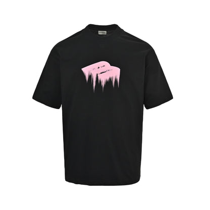Balenciaga letter embroidery 3M melting printed short sleeves