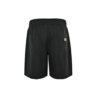 Loewe/Luoyiwei 26ss foam printed logo cotton and linen shorts