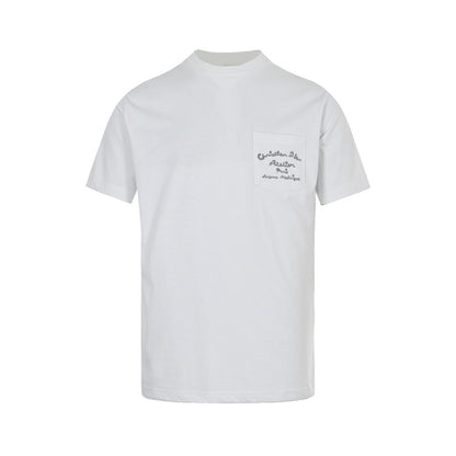 Dior 23ss pocket signature embroidered short sleeves