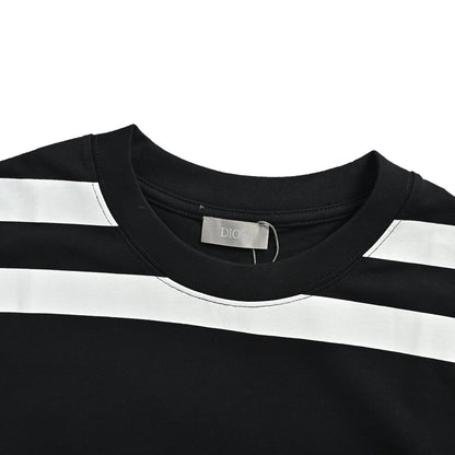 Dior 47 letter stripe printed short sleeves