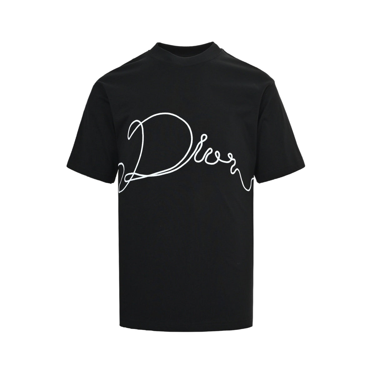 Dior signature embroidered letter short sleeves