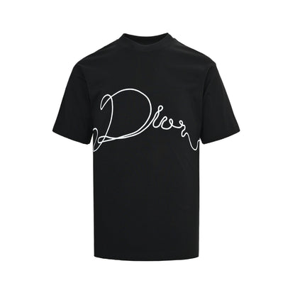 Dior signature embroidered letter short sleeves