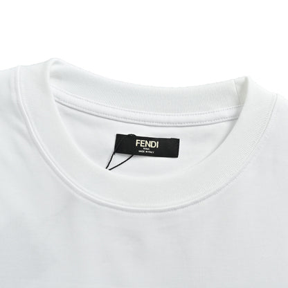 Fendi FF patch puppy embroidered short sleeves