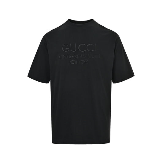 Gucci classic logo embroidered letter short sleeves