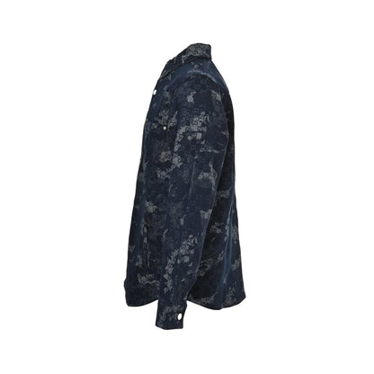 Gucci 25Fw marble old flower jacquard denim jacket