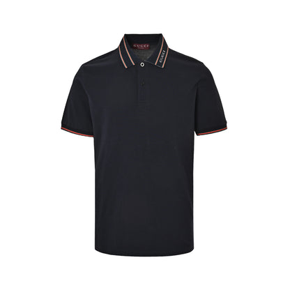 Gucci 26ss Jacquard Letters Polo Short Sleeves on the Neck