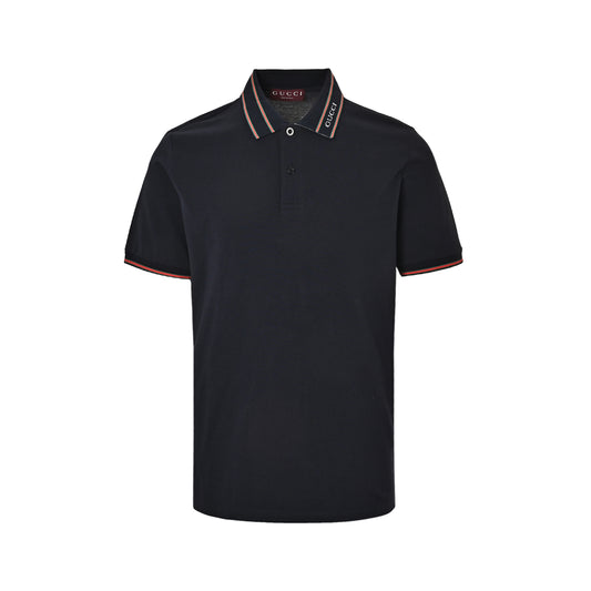 Gucci 26ss Jacquard Letters Polo Short Sleeves on the Neck