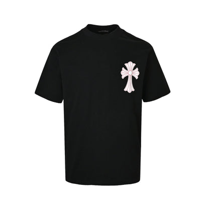 Chrome Hearts/Chrome Heart Black and Red Cross Short Sleeve
