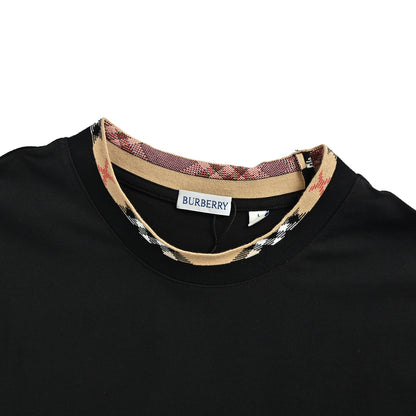 Burberry plaid collar collar plaid chest pocket plaid short sleeves