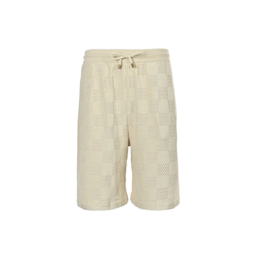 Louis Vuitton checkerboard drawstring terry shorts
