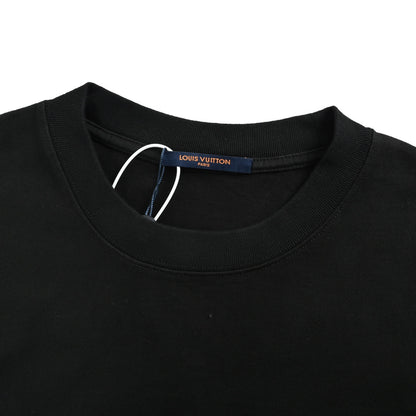 Louis Vuitton 26ss woven letter embroidered short sleeves