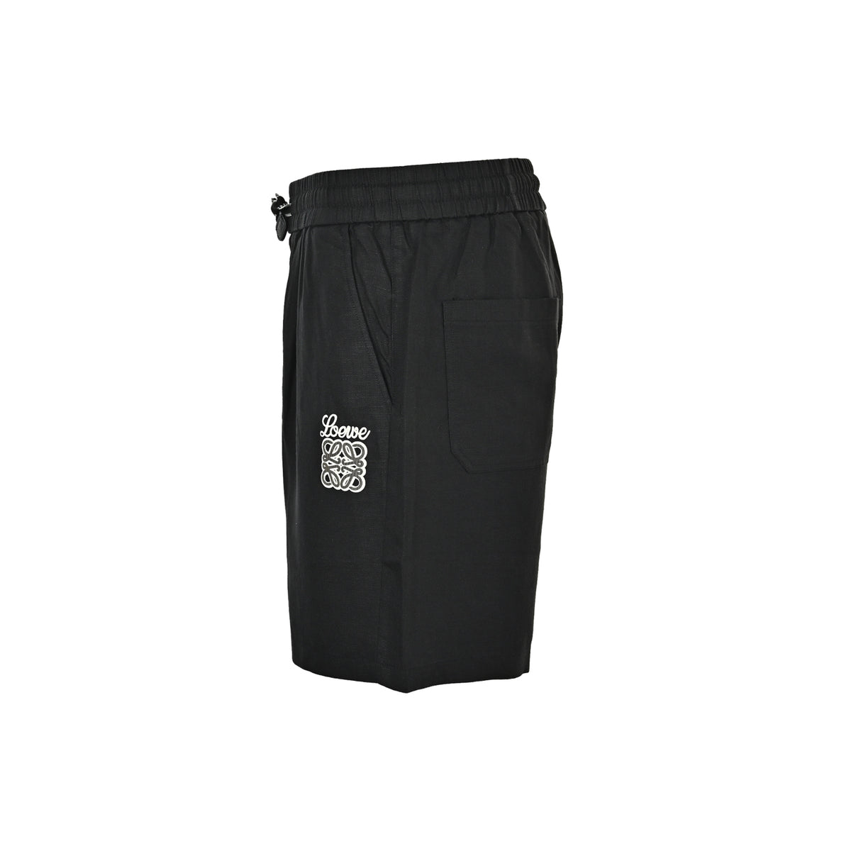 Loewe/Luoyiwei 26ss foam printed logo cotton and linen shorts