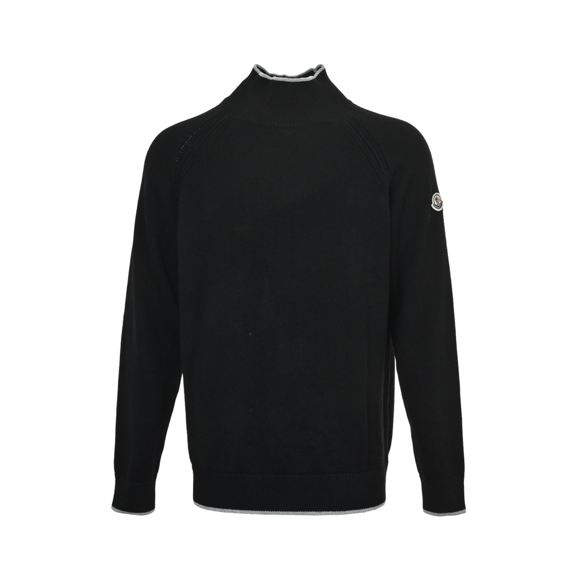 Moncler/Mask logo turtleneck long-sleeved sweater