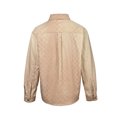 Louis Vuitton faded double pocket distressed denim shirt jacket