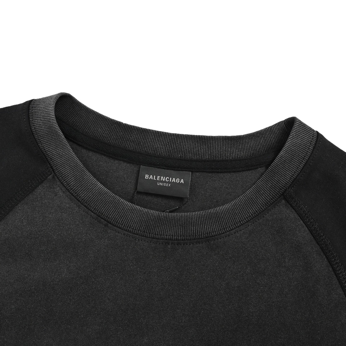 Balenciaga/Balanciaga Contrast color washed stitching drop shoulder short sleeves