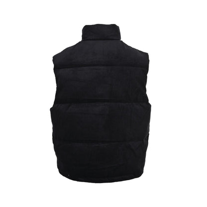 Prada triangle corduroy down vest (navy blue)