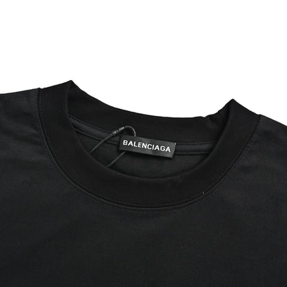 Balenciaga multiple wave cola composite embroidery round neck short sleeves