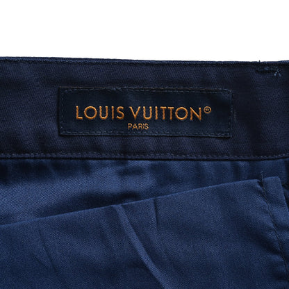 Louis Vuitton LV logo indigo denim shorts
