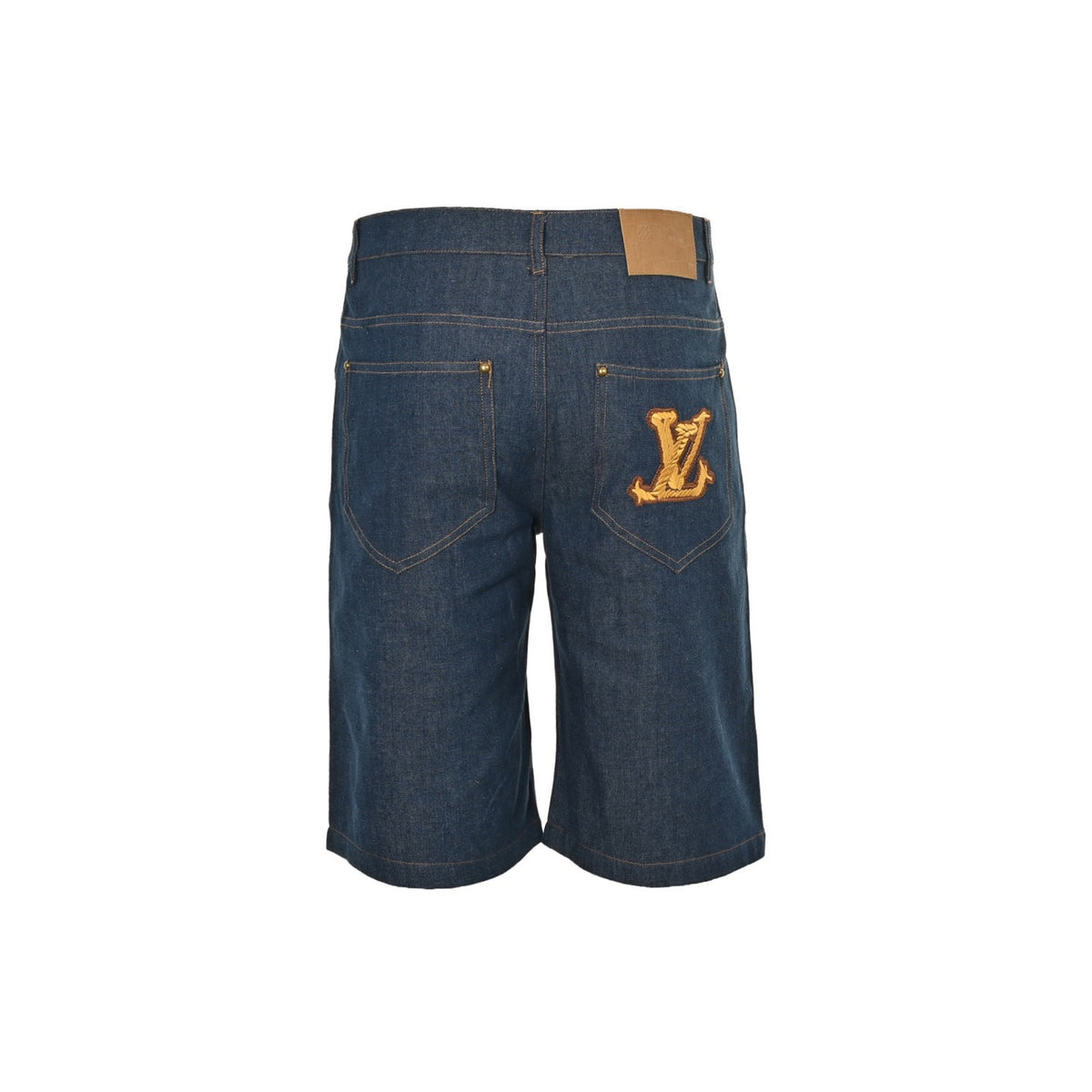 Louis Vuitton 25ss hemp rope embroidered suit denim shorts