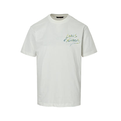 LouisVuitton/Louis Vuitton watercolor fireworks inkjet short sleeves