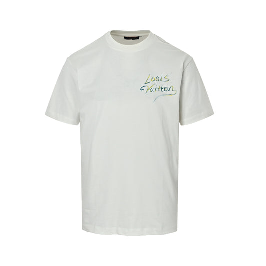 LouisVuitton/Louis Vuitton watercolor fireworks inkjet short sleeves