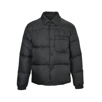 Dior 25Fw new fabric old flower jacquard lapel down jacket