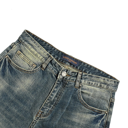 Louis Vuitton 24Fw pumpkin embroidered jeans