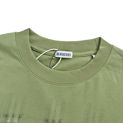 Burberry 26ss gradient fuzzy plaid printed short sleeves