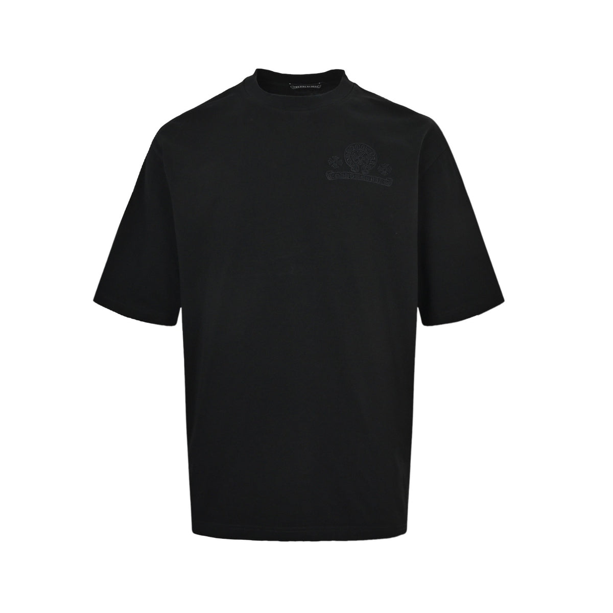 Chrome Hearts/Chrome Heart horizontal Sanskrit scroll embroidered short sleeves