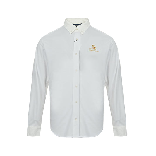 LORO PIANA LP logo embroidered long-sleeved shirt