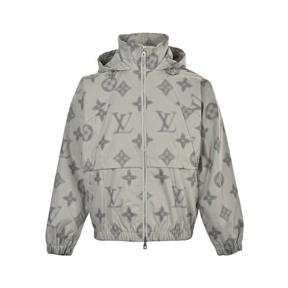 Louis Vuitton 24Fw Presbyopia all-over printed windbreaker zipper jacket
