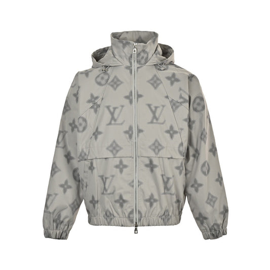 Louis Vuitton 24Fw Presbyopia all-over printed windbreaker zipper jacket